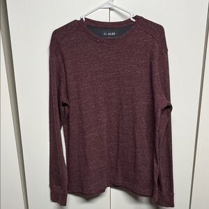 Men's Maroon Long Sleeve Shirt